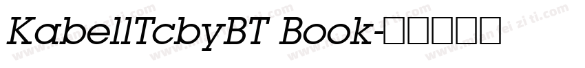 KabellTcbyBT Book字体转换